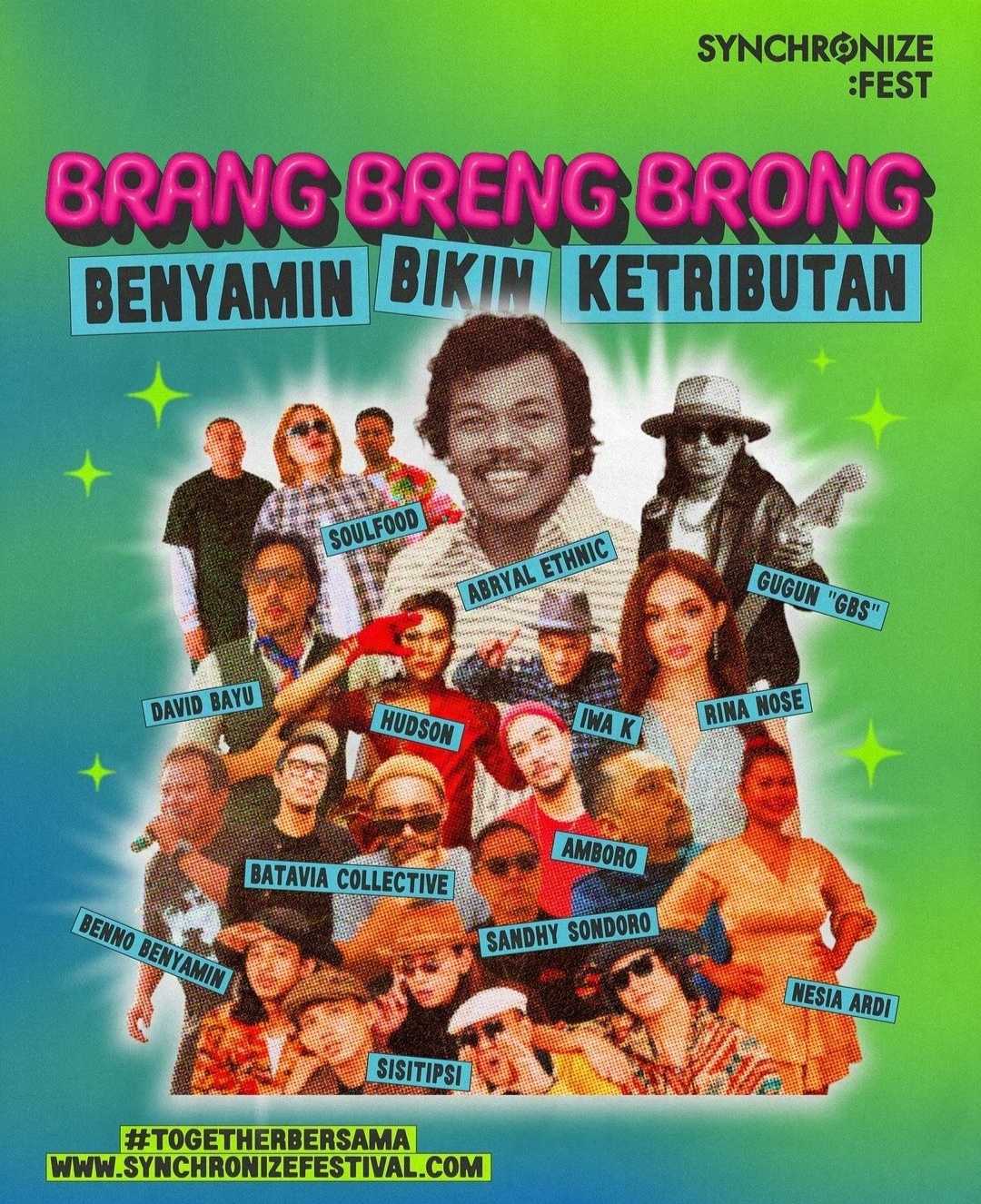 Lineup Synchronize Fest 4 Oktober 2024, Brang Breng Brong